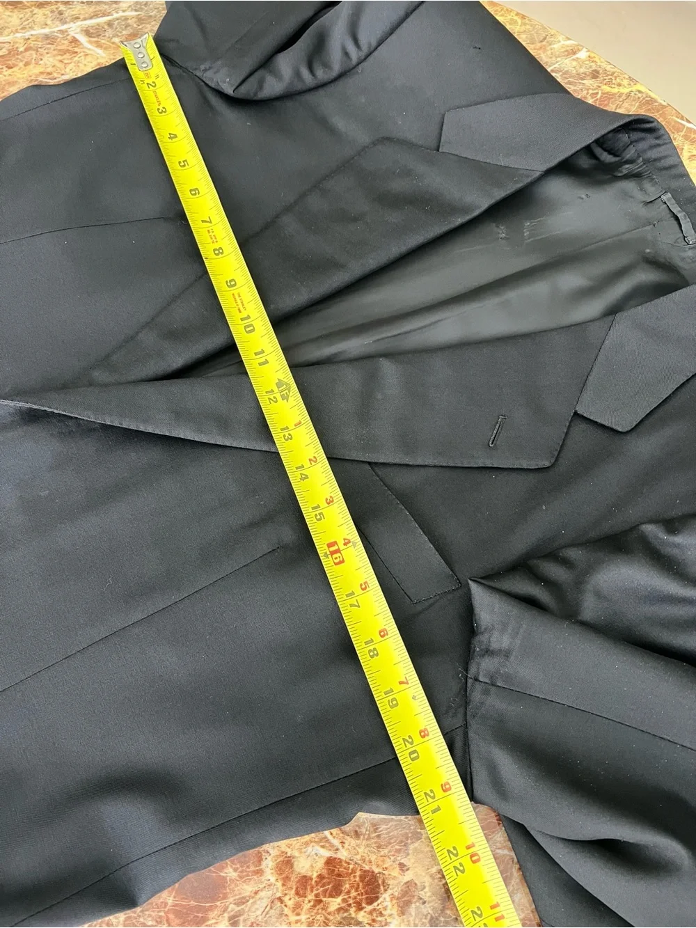 Burberry Men's Black Sports Coat with Gold Buttons.